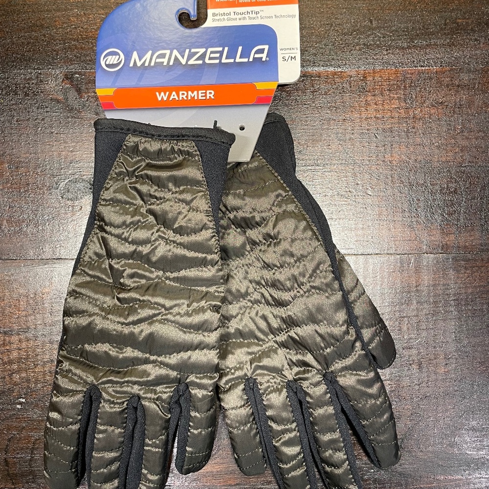 Women's Manzella Bristol Gloves Bristol Touch Grip Screen Warmer Stretch‎ Sz S/M